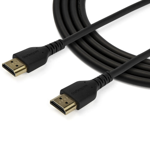 StarTech.com 6ft (2m) Slim HDMI 2.0 Cable, Flexible Premium Certified HDMI Cord with Ethernet, UHD 4K 60Hz HDR10, Durable Aramid Fiber Design with TPE Jacket