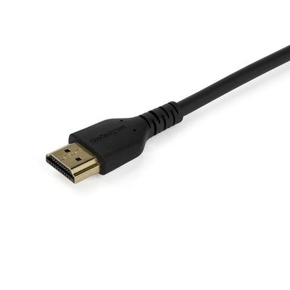 StarTech.com 3ft (1m) Slim HDMI 2.0 Cable, Flexible Premium Certified HDMI Cord with Ethernet, UHD 4K 60Hz HDR10, Durable Aramid Fiber Design with TPE Jacket