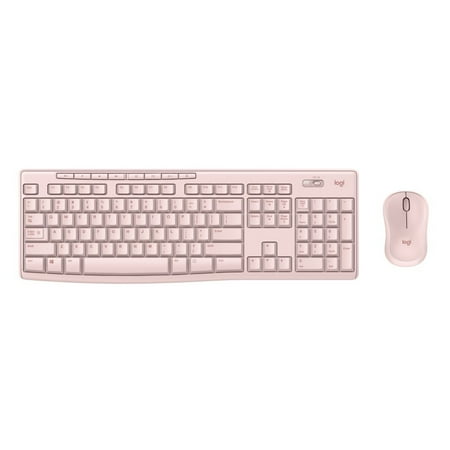 Logitech Wireless Keyboard and Mouse Combo for Windows  2.4 GHz Wireless  Compact Mouse  Rose  Walmart Exclusive