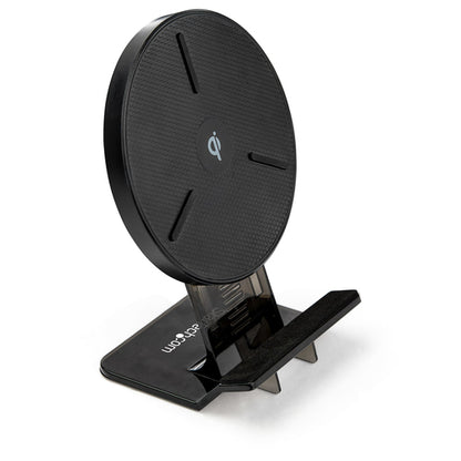 StarTech.com 15W Qi Wireless Charging Stand - Qi Certified Wireless Charger Stand or Pad - Adjustable - Universal Wireless Charging Pad for Smartphone - iPhone/Samsung Galaxy/Google Pixel