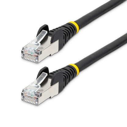 StarTech.com 3ft CAT6a Ethernet Cable - Black - Low Smoke Zero Halogen (LSZH) - 10GbE 500MHz 100W PoE++ Snagless RJ-45 w/Strain Reliefs S/FTP Network Patch Cord