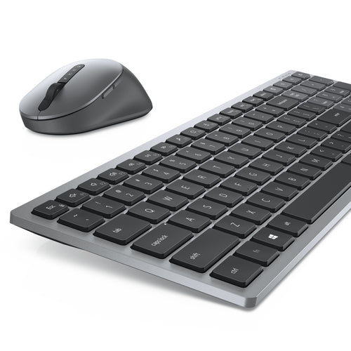 DELL KM7120W keyboard Mouse included Office RF Wireless + Bluetooth English Grey, Titanium