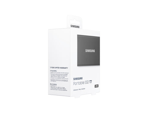 Samsung T7 2 TB USB Type-C 3.2 Gen 2 (3.1 Gen 2) Titanium