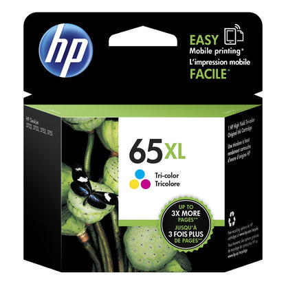 HP 65XL Tri-color Original Ink Cartridge  ~300 pages  N9K03AN#140