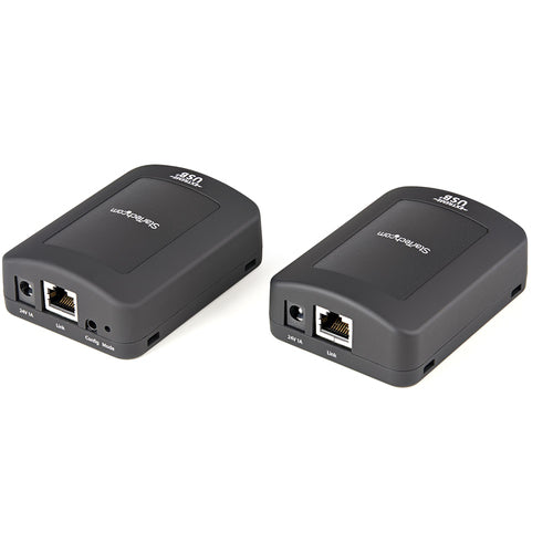 StarTech.com USB 2.0 Extender over Cat5e/Cat6 Cable (RJ45) - Locally or Remotely Powered Industrial Metal USB Extender Adapter Kit w/ ESD Protection - 330ft/100m - 480 Mbps