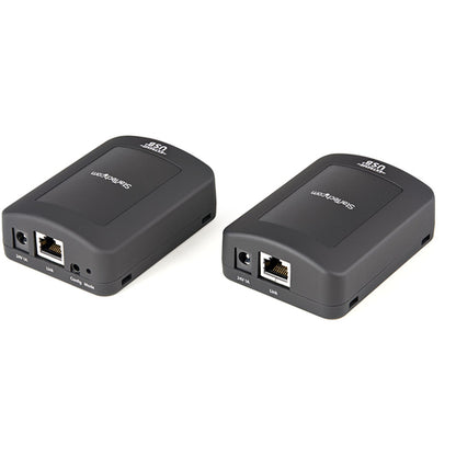 StarTech.com USB 2.0 Extender over Cat5e/Cat6 Cable (RJ45) - Locally or Remotely Powered Industrial Metal USB Extender Adapter Kit w/ ESD Protection - 330ft/100m - 480 Mbps