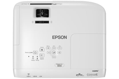 Epson PowerLite W49 Standard throw projector 3800 ANSI lumens 3LCD WXGA (1280x800) White