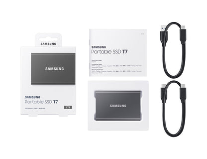 Samsung T7 2 TB USB Type-C 3.2 Gen 2 (3.1 Gen 2) Titanium
