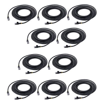 StarTech.com 15 ft. CAT6 Ethernet cable - 10 Pack - ETL Verified - Black CAT6 Patch Cord - Snagless RJ45 Connectors - 24 AWG Copper Wire – UTP Ethernet Cable