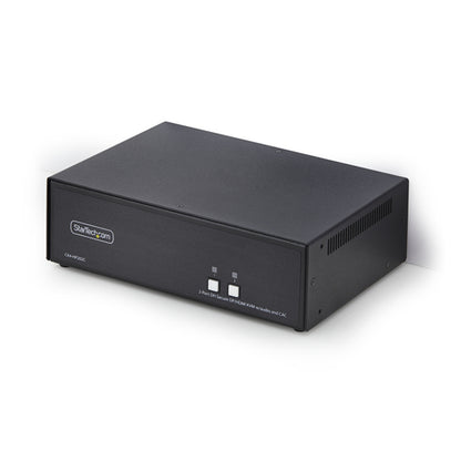 StarTech.com Secure 2-Port Dual-Monitor KVM Switch, HDMI or DisplayPort, 4K 60Hz, NIAP 4.0 Desktop KVM, Metal Housing, CAC Port, Made in the USA