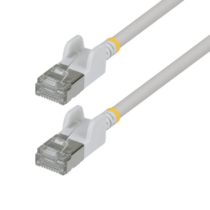 StarTech.com 5ft White Ultra Slim Cat6A Ethernet Cable, Snagless, FTP, Pure Bare Copper Wire, 34AWG Slim RJ45 Network Patch Cord, Individually Tested