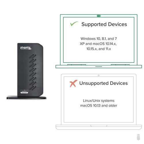 Plugable Technologies UD-6950Z laptop dock/port replicator Docking USB 3.2 Gen 1 (3.1 Gen 1) Type-C Black