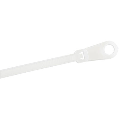 StarTech.com 4"(10cm) Cable Ties with Mounting Hole - 1/16"(2mm) wide, 7/8"(24mm) Bundle Dia. 18lb(8kg) Tensile Strength, Nylon 66 Self Locking Ties w/Screw Hole, UL Listed, 100 Pack
