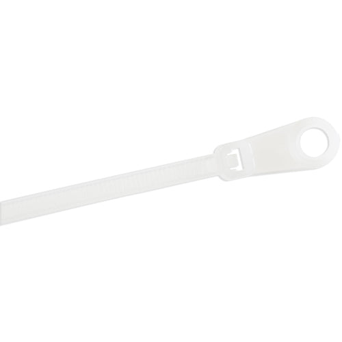 StarTech.com 6"(15cm) Cable Ties with Mounting Hole - 1/8"(3mm) wide, 1-1/2"(40mm) Bundle Dia. 40lb(18kg) Tensile Strength, Nylon 66 Self Locking Ties w/Screw Hole, UL Listed, 100 Pack