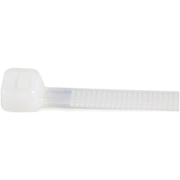 StarTech.com 8"(20cm) Cable Ties - 1/8"(4mm) wide, 2-1/8"(55mm) Bundle Diameter, 50lb(22kg) Tensile Strength, Nylon Self Locking Zip Ties with Curved Tip - 94V-2/UL Listed, 100 Pack - White