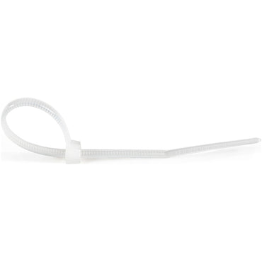 StarTech.com 4"(10cm) Cable Ties - 1/16"(2mm) wide, 7/8"(22mm) Bundle Diameter, 18lb(8kg) Tensile Strength, Nylon Self Locking Zip Ties with Curved Tip - 94V-2/UL Listed, 1000 Pack - White