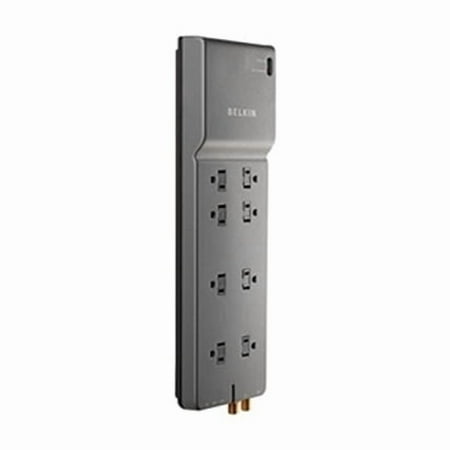Belkin BE108230-12 Home/office Surge Protector  8 Outlets  12 Ft Cord  3390 Joules  Dark Gray