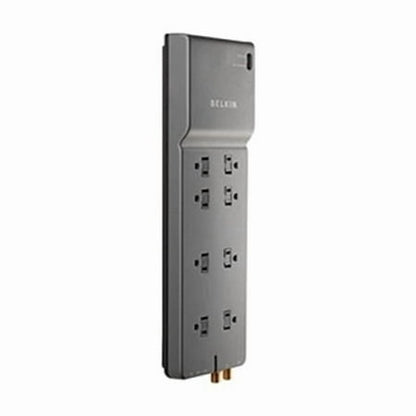 Belkin BE108230-12 Home/office Surge Protector  8 Outlets  12 Ft Cord  3390 Joules  Dark Gray