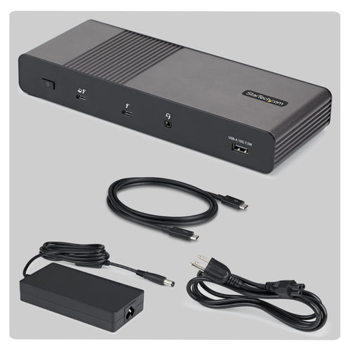 StarTech.com Thunderbolt 5 Universal Docking Station for Mac & Windows with Quad Monitors, 140W Power Delivery, 120Gbps Bandwidth Boost, 2.5Gb Ethernet, USB-C & USB-A Ports