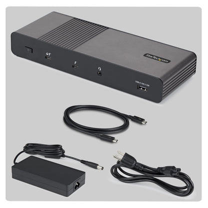 StarTech.com Thunderbolt 5 Universal Docking Station for Mac & Windows with Quad Monitors, 140W Power Delivery, 120Gbps Bandwidth Boost, 2.5Gb Ethernet, USB-C & USB-A Ports