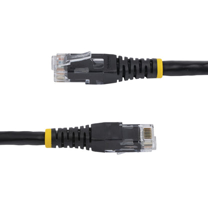 StarTech.com 8ft CAT6 Ethernet Cable - Black CAT 6 Gigabit Ethernet Wire -250MHz 100W PoE RJ45 UTP Molded Network/Patch Cord w/Strain Relief/ Individually Tested