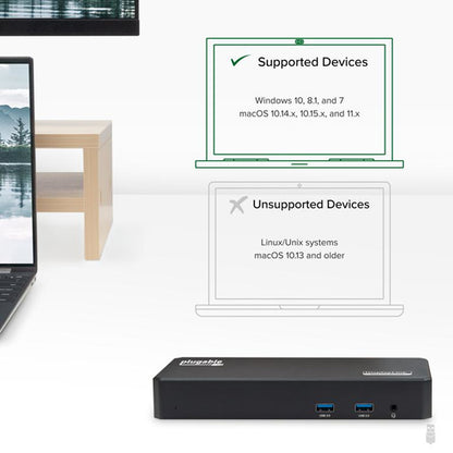 Plugable Technologies UD-3900PDZ laptop dock/port replicator Docking USB 3.2 Gen 1 (3.1 Gen 1) Type-C Black