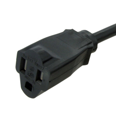 StarTech.com 15ft (4.5m) Power Extension Cord, NEMA 5-15R to NEMA 5-15P Black Extension Cord, 13A 125V, 16AWG, Outlet Extension Power Cable, NEMA 5-15R to NEMA 5-15P AC Computer Power Cord - UL Listed