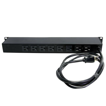 StarTech.com Rackmount PDU with 8 Outlets and Surge Protection - 1U