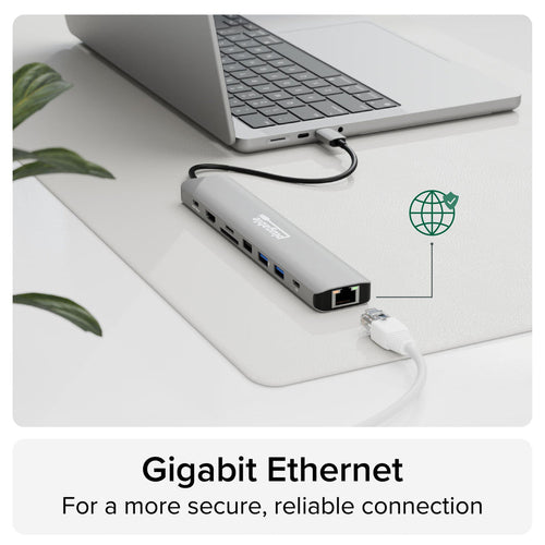 Plugable Technologies USBC-9IN1E interface hub USB Type-C 10000 Mbit/s Grey