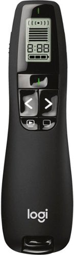 Logitech Professional Wireless Presenter R800 with Green Laser Pointer  100ft Projection  Black