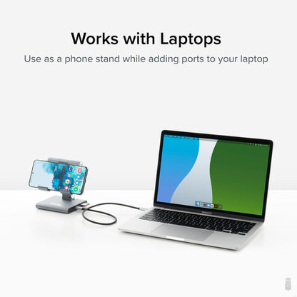 Plugable Technologies 8-in-1 USB C Hub for iPad with Stand, 100W Pass-Through Charging, USB C Docking Station for iPad, 1x HDMI, 2X USB, Audio, SD, Driverless, Compatible with Windows, iPadOS, Phones, Tablets