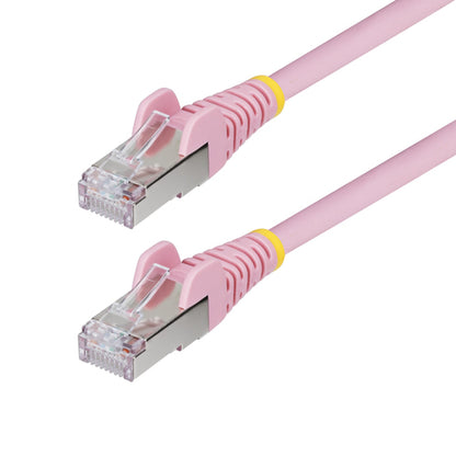 StarTech.com 6in Pink CAT6a Ethernet Cable, Snagless RJ45, 10GbE, 100W PoE++, S/FTP, LSZH, 27AWG Pure Bare Copper Wire, 500MHz, Shielded Network Patch Cord w/Strain Reliefs, Individually Tested/ETL Verified