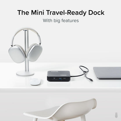 Plugable Technologies 7-in-1 USB C Docking Station Dual Monitor - Dual HDMI Dock is Compatible with Mac and Windows, USB4, Thunderbolt or USB-C, 100W PD, 2x HDMI, 1x USB-C, 1Gbps Ethernet, 1x USB 3.0, 1x SD Card