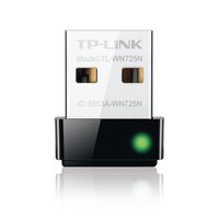 TP-LINK TL-WN725N Nano Wireless N150 Adapter  150Mbps  IEEE 802.11b/g/n  WEP  WPA / WPA2  Plug & Play in Windows 10 (32 bit & 64 bit)