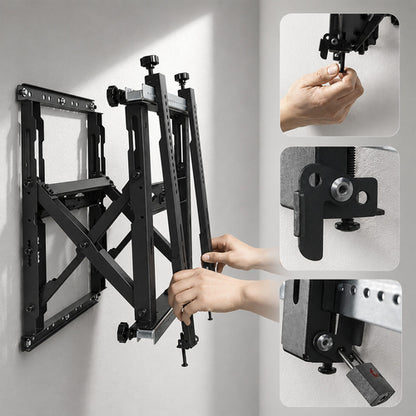 StarTech.com Video Wall TV Mount for up to 70-inch and 154lb (70kg) Displays, Landscape/Portrait Orientation, Bracket with Kickstand Design, Six-Point Adjustments
