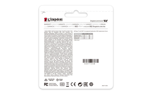 Kingston Technology DataTraveler 64GB USB-C 3.2 Gen 1 70