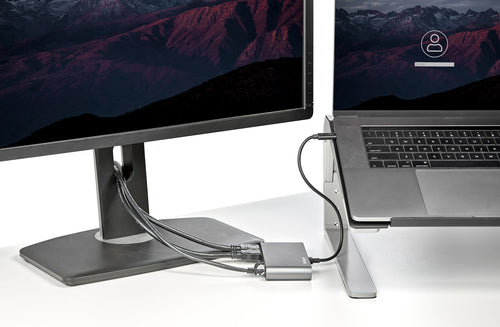 StarTech.com Dual-Monitor Thunderbolt Mini Dock, 4K 60Hz HDMI, Driverless Hub for Windows & Mac, Gigabit Ethernet, 1 x USB 5Gbps & 1x USB 2.0, 11in (28cm) Cable