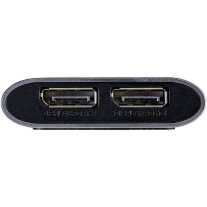StarTech.com Thunderbolt to Dual DisplayPort Adapter DP 1.4, Dual 4K 60Hz or Single 8K/5K Thunderbolt to DP Converter, 2x DisplayPort Monitor Video Display Adapter - Mac & Windows