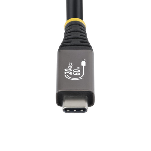 StarTech.com 10ft (3m) USB4 Cable, 20Gbps, USB-IF Certified USB-C Cable, 60W PD, 4K 120Hz DP 2.1, TPE Jacket, Black USB-C Cord