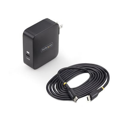 StarTech.com 140W USB-C Wall Charger, USB-IF Certified, Single USB-C, PD 3.1 Portable GaN Charging, Power Adapter for MacBook M3 Pro/Max, Dell XPS/Inspiron/Precision