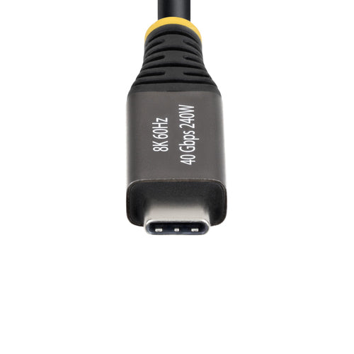 StarTech.com 6ft (1.8m) Active USB4 Cable, 40Gbps, 240W PD, 8K 60Hz/4K 240Hz DP2.1 DP40, TPE Jacket, Thunderbolt 4 Compatible USB-C Cable - Black USB-C Cord