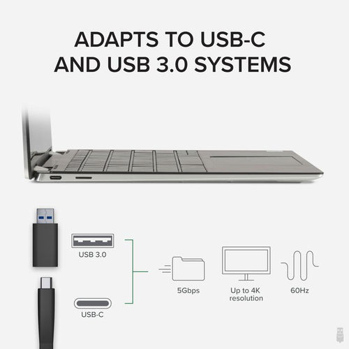 Plugable Technologies 4K DisplayPort and HDMI Dual Monitor Adapter for USB 3.0 and USB-C, Compatible with Windows