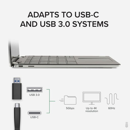 Plugable Technologies 4K DisplayPort and HDMI Dual Monitor Adapter for USB 3.0 and USB-C, Compatible with Windows