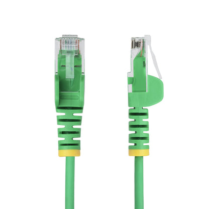 StarTech.com 1ft Green Slim CAT6 Ethernet Cable, Snagless, 100W PoE, UTP, LSZH, 28AWG Pure Bare Copper Wire, Slim RJ45 Network Patch Cord w/Strain Reliefs, Individually Tested