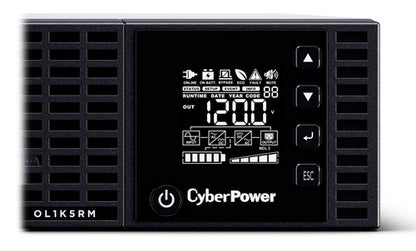CyberPower Online S Series OL1K5RM uninterruptible power supply (UPS) Double-conversion (Online) 1.5 kVA 1200 W 8 AC outlet(s)