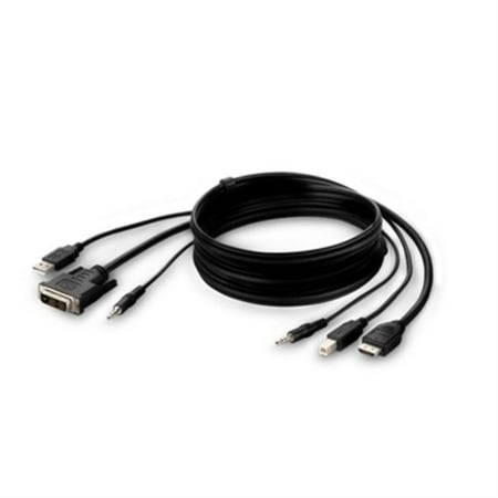 Belkin DVI to HDMI High Retention + USB A/B + Audio Passive Combo KVM Cable F1DN1CCBLDH6T
