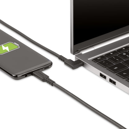 StarTech.com 6.6ft (2m) USB-C Cable, Right-Angled, USB 5Gbps, 100W (5A) Power Delivery, 4K 60Hz DP Alt Mode, Rugged USB C Cord - Thunderbolt Compatible