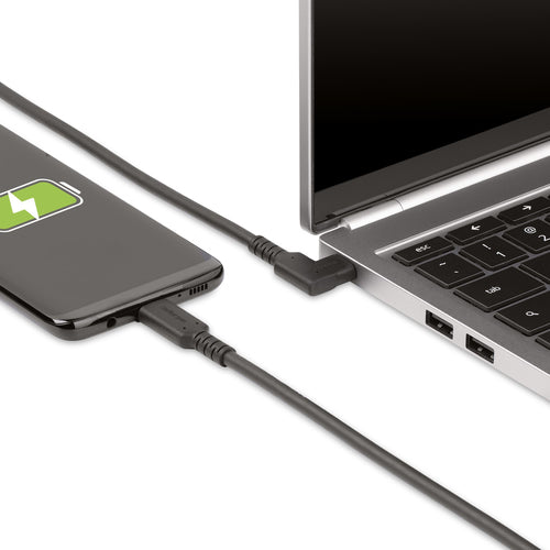 StarTech.com 1.6ft (50cm) USB-C Cable, Right-Angled, USB 10Gbps, 100W (5A) Power Delivery, 8K 60Hz / 4K 144Hz DP Alt Mode, Rugged USB C Cord - Thunderbolt Compatible
