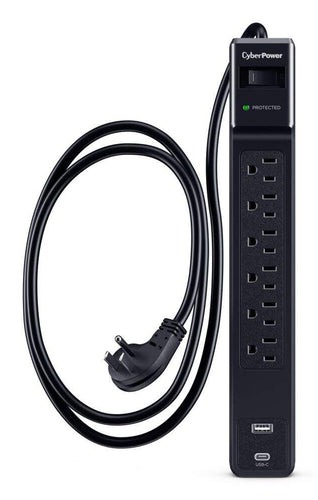 CyberPower 6 Outlet Surge Strip With USB