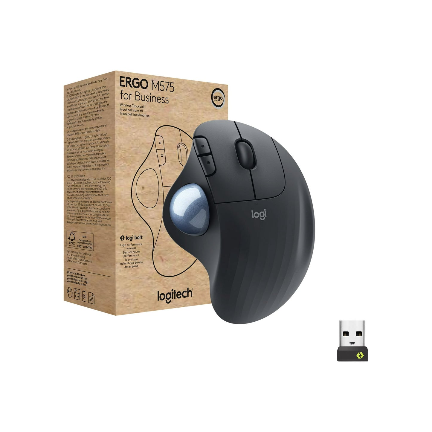 Logitech ERGO M575 Wireless Trackball  Graphite